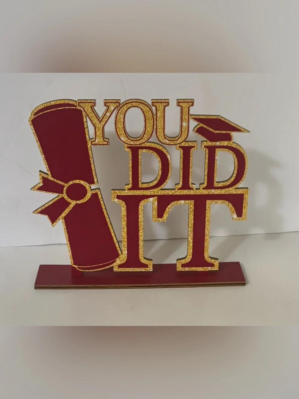 Graduation table signs 4 total & 2 banners maroon & gold